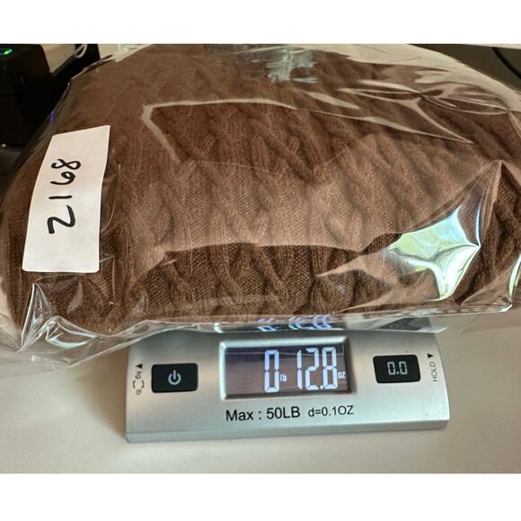 Peter‎ Millar 100% Cashmere Cable Knit Sweater Jumper Sz L Brown V-Neck Luxury - Picture 10 of 10